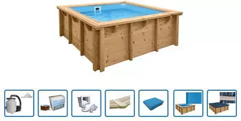 Interline Pool Java Deluxe (Set 8-tlg) 210x210x78cm