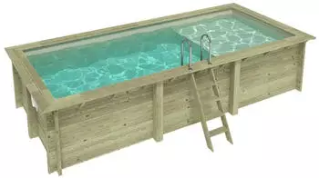 Altanka Aqua 6,1x2,85x1,31 m SANDFARBEN mit Liegefläche mit Einzubetonierendem Profil (BAS7307OSPI3+PLA307)