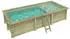 Altanka Aqua 6,1x2,85x1,31 m SANDFARBEN mit Liegefläche mit Einzubetonierendem Profil (BAS7307OSPI3+PLA307)