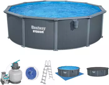 Bestway Hydrium mit Sandfilteranlage &Oslash;488x132cm Grau