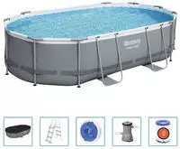 Bestway Power Steel Pool-Set Oval 488x305x107 cm