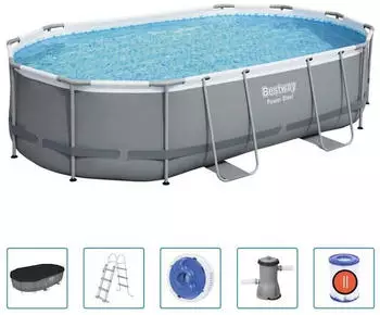 Bestway Power Steel Pool-Set Oval 488x305x107cm