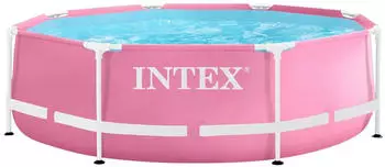 Intex Pink Metal Frame Pool, rund, 244x76cm (28290ND)