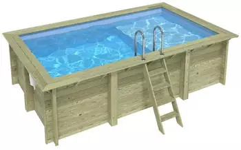 Altanka Aqua 4,65x2,85x1,24 m HELLBLAU mit Liegefläche mit Einzubetonierendem Profil (BAS7306OSPI+PLA306)