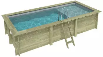 Altanka Aqua 6,1x2,85x1,31 m GRAU mit Liegefläche mit am Beton Verschraubten Stützen (BAS7307OSPL2+PLA307)