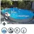 planet pool Cannes 625x360x150cm Stahl 0,8mm weiß Folie 0,6mm blau Einhängebiese