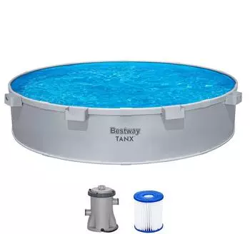 Bestway Tanx mit Filterpumpe &Oslash;305x61cm rund grau