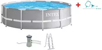 Intex Prism Frame Premium Pool Rundpool 366cm x 99cm, grau (56922362-0)