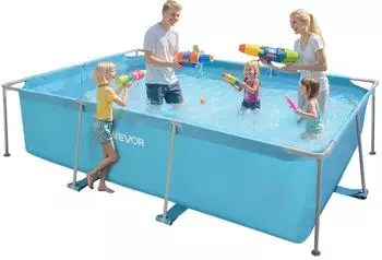 VEVOR Aufstellpool mit Metallrahmen 3x2x0,76 m Blau
