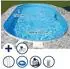 planet pool Fidschi 600x320x150cm Stahl 0,8 mm weiß Folie 0,6 mm blau Einhängebiese