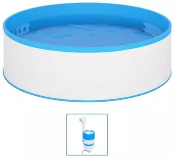 vidaXL Planschbecken mit Einh&auml;ngeskimmer und Pumpe 350x90cm, wei&szlig; (3070798)