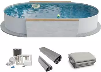 Fresh-Pool Profi Stahlwandpool Set oval 525 x 320 x 120 cm ( 521010511FPVS)