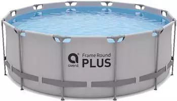 Avenli Frame Plus Pool 366x122 cm rund ohne Pumpe grau