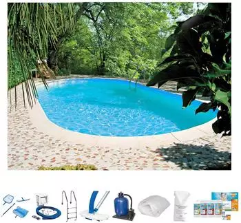 Clear Pool Ovalpool + CP4008 400 x 800 x 150 cm (Set 9-teilig)
