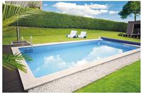 KWAD Rechteckpool "mit Ecktreppe" 8x4, 7x3,5 oder 6x3m H&ouml;he: 1,50m, mit Foliensack