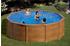 Gre Pool Set Rimini Holzimitat 350 x 120 cm mit Sandfilteranlage & Leiter (KIT350W)