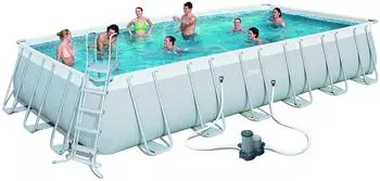 Bestway Power Steel Frame Pool 732 x 366 x 132 cm mit Kartuschenfilter Komplett-Set (56474)