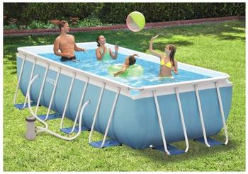 Intex Prism Quadra III Frame 488 x 244 x 107 cm mit Kartuschenfilter (26778GN)