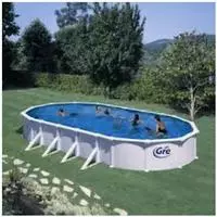 Gre Ovalpool "ATLANTIS inkl. Zubeh&ouml;r und seitlichen St&uuml;tzen" H&ouml;he: 132 cm, in
