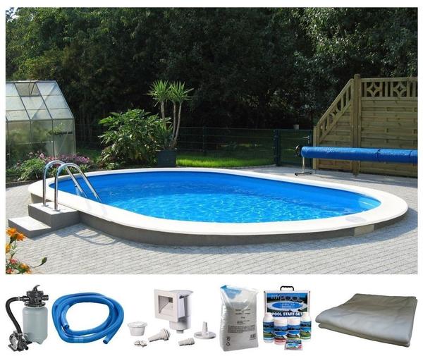 Mypool Komplett-Set: Ovalpool Premium, 7-tlg., Höhe: 120 cm, in 3 Größen weiß