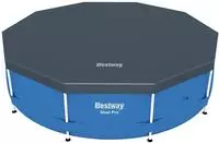 Bestway Poolabdeckung 58036, aus PVC, schwarz, mit Spannseil, f&uuml;r Pools bis &Oslash; 305
