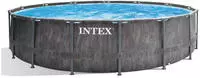 Intex 26742, Intex Frame Pool 457 x 122 cm Komplettset Greywood | Rundpool mit