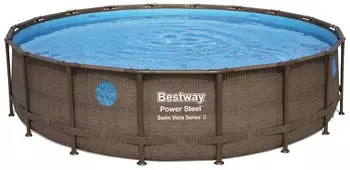 Bestway Power Steel Swim Vista Series Set 549x122cm rund (mit Filterpumpe) (56977)