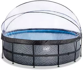 Exit Toys Premium &Oslash; 488 x 122 cm mit Sandfilteranlage grau (30.67.16.00)