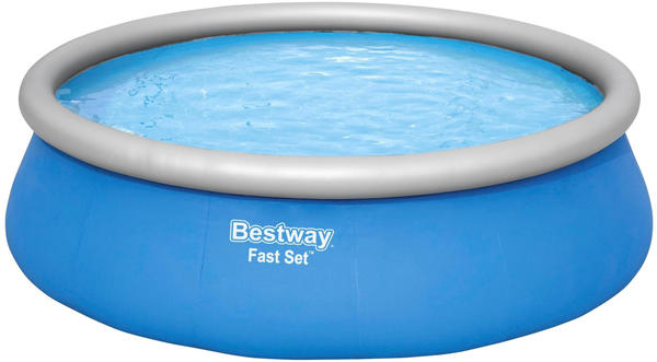Bestway Fast Pool Set 457 x 122 cm mit Filterpumpe + Kartusche & Leiter (57289)