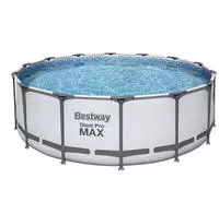 Bestway 5612X, Bestway Aufstellpool mit Stahlrahmen, 4,27 m x 1,22 m, Set