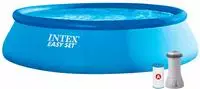 Intex Pool Set "easy", Blau, &Oslash; 457 X 107 Cm, Inkl. Kartuschenfilteranlage