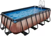 EXIT Framepool BxLxH: 200x400x100 cm, mit Sandfilterpumpe und Sicherheitsleiter
