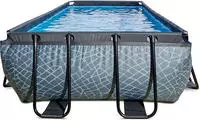 EXIT Framepool BxLxH: 200x400x100 cm, mit Sandfilterpumpe und Sicherheitsleiter