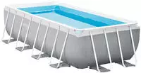 Intex 126788GN, Intex Frame Swimming Pool Set "Prism Quadra II", grau, 400 x 200 x
