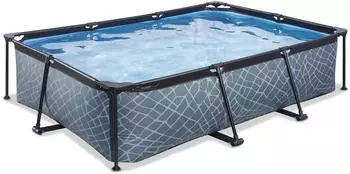 Exit Toys Rahmenpool mit Kartuschenfilter 300 x 200 cm x 65 cm grau (30.00.32.00)