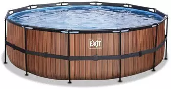 Exit Toys Rahmenpool mit Kartuschenfilter &Oslash; 450 x 122 cm braun (30.22.15.10)