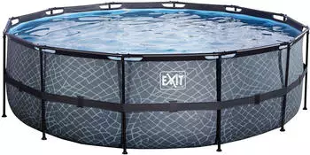 Exit Toys Rahmenpool mit Kartuschenfilter &Oslash; 450 x 122 cm grau (30.22.15.00)