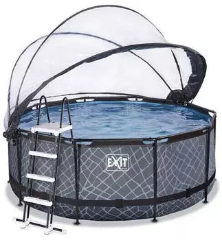 Dutch Toys Group B.V. Rahmenpool mit Wärmepumpe Ø 360 x 122cm Stone (30.67.12.00)