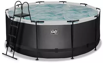 Exit Toys Rahmenpool mit Kartuschenfilter &Oslash; 360 x 122 cm schwarz (30.22.12.20)
