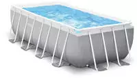 Intex 126790GN, Intex Frame Swimming Pool Set "Prism Quadra III", grau, 400 x 200 x