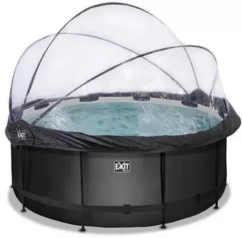 Dutch Toys Group B.V. Rahmenpool mit W&auml;rmepumpe &Oslash; 360 x 122cm Black (30.67.12.20)