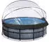 grau (30.47.14.00): Exit Toys Rahmenpool Ø 427 x 122 cm mit Sandfilteranlage