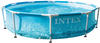 INTEX 28208GN, Intex Beachside Metal Frame Pool, rund, ozeanprint, 305x76cm,...