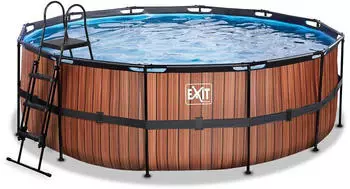 Exit Toys Rahmenpool Premium &Oslash; 427 x 122 cm mit Sandfilteranlage braun (30.27.14.10)