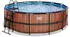 braun (30.27.14.10): Exit Toys Rahmenpool Premium Ø 427 x 122 cm mit Sandfilteranlage (30.27.14)