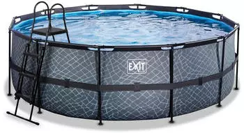 Exit Toys Rahmenpool Premium &Oslash; 427 x 122 cm mit Sandfilteranlage grau (30.27.14.00)