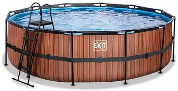 Exit Toys Rahmenpool &Oslash; 488 x 122 cm mit Kartuschenfilter braun (30.22.16.10)