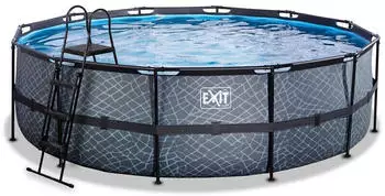 Exit Toys Rahmenpool Ø 488 x 122 cm mit Kartuschenfilter grau (30.22.16.00)