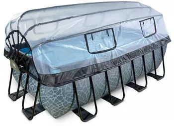 Exit Toys Premium 400 x 200 x 122 cm mit Sandfilteranlage + Wärmepumpe grau (30.67.42.00)