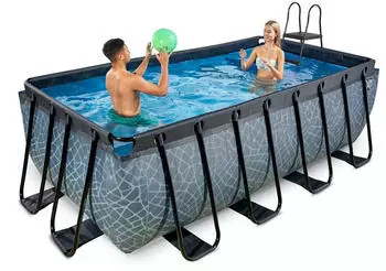 Exit Toys Rahmenpool 400 x 200 x 122 cm Sandfilteranlage grau (30.27.42.00)